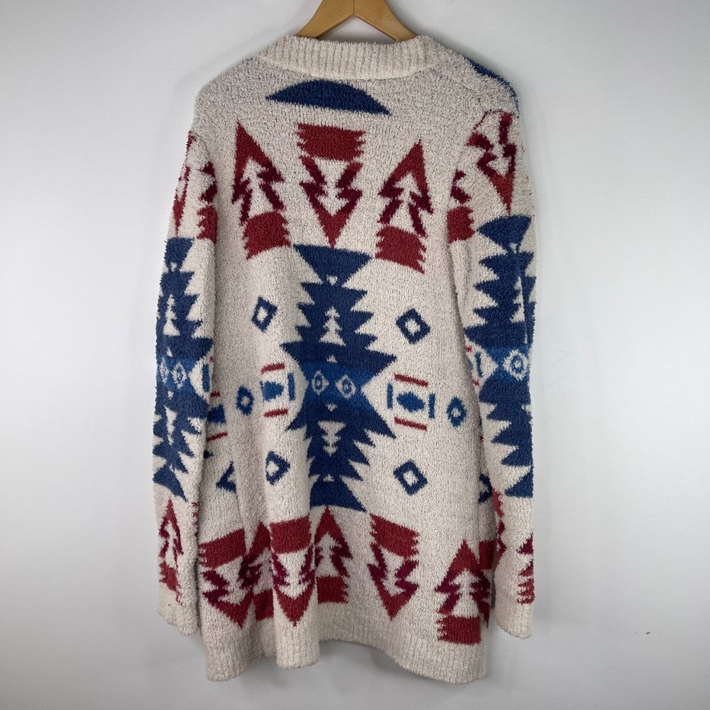 DOE & RAE Women Multicolor Open Front Cardigan Sweater - Picture 2 of 3